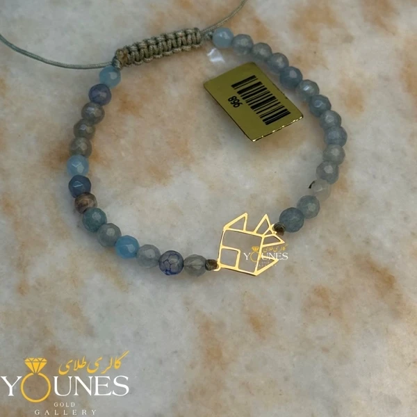 دستبند ماهی اوریگامی طلا لیزری